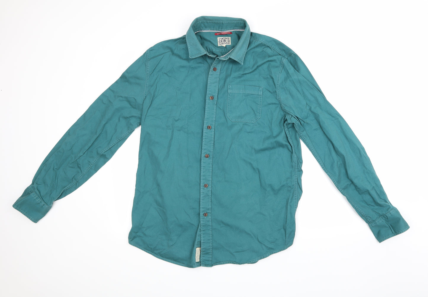 CR Mens Blue    Button-Up Size L
