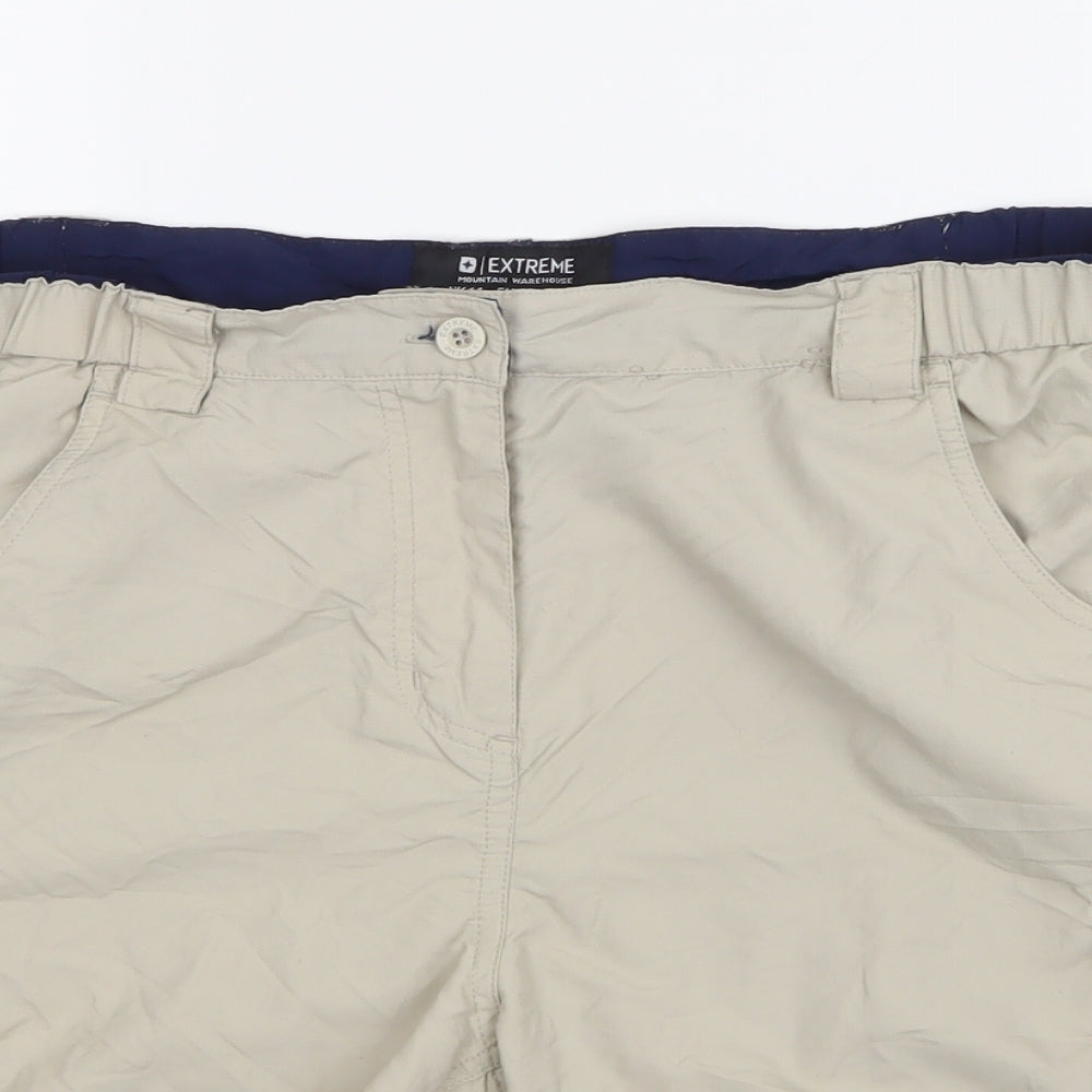 Mountain Warehouse Womens Beige   Chino Shorts Size 14