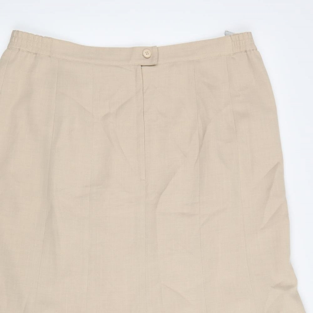 Oscar B Womens Beige   A-Line Skirt Size 20