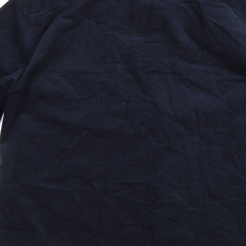 H&M Mens Blue  Corduroy  Dress Shirt Size S