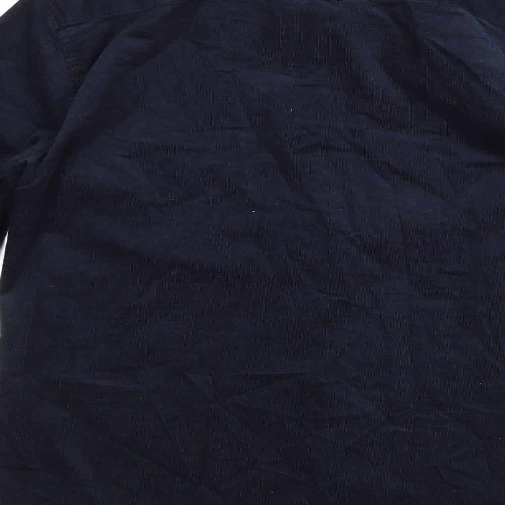 H&M Mens Blue  Corduroy  Dress Shirt Size S