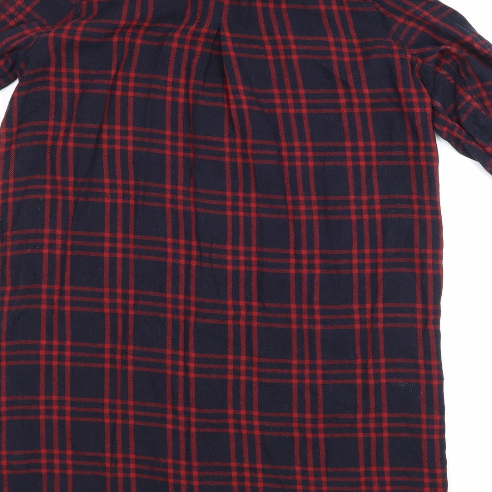 Atmosphere Womens Blue Check  Shirt Dress  Size 10