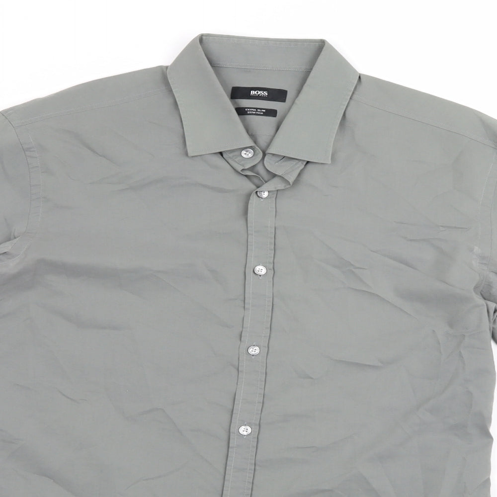 HUGO BOSS Mens Grey    Dress Shirt Size 41