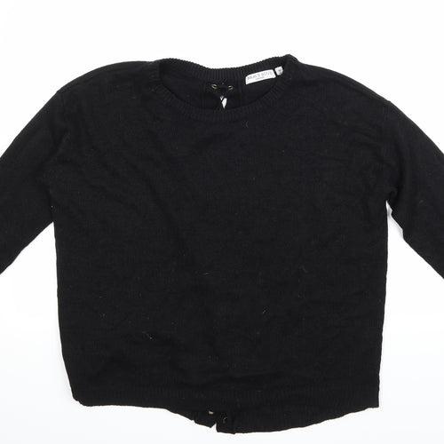 Brave Soul Womens Black  Knit Pullover Jumper Size 14