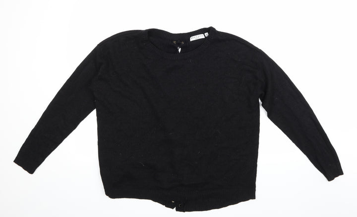Brave Soul Womens Black Knit Pullover Jumper Size 14