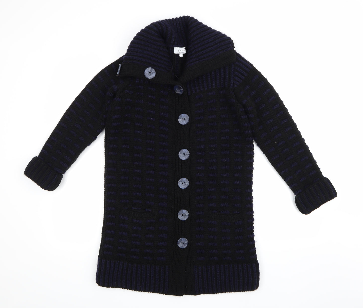 Per Una Womens Blue  Knit Cardigan Jumper Size 8