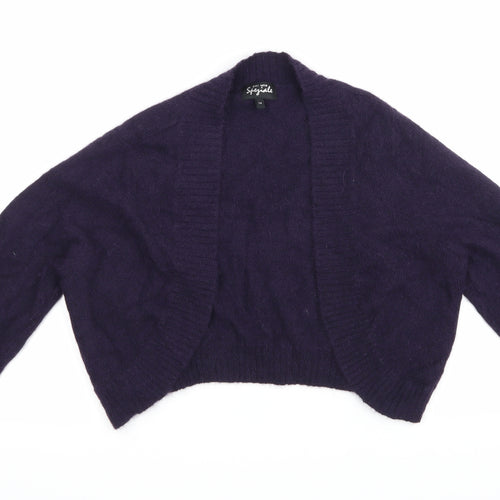 Per Una Womens Blue  Knit Cardigan Jumper Size 14  - Fluffy