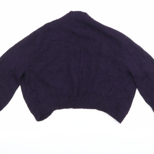 Per Una Womens Blue  Knit Cardigan Jumper Size 14  - Fluffy