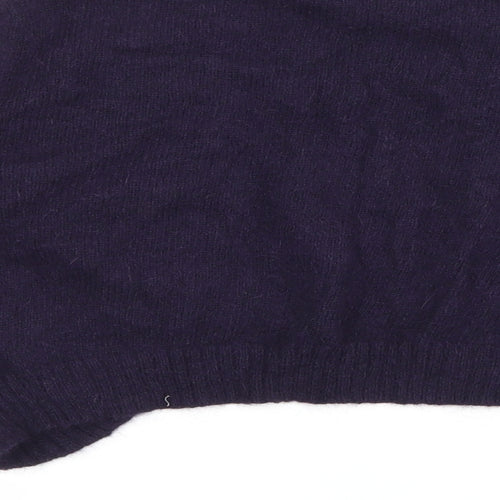 Per Una Womens Blue  Knit Cardigan Jumper Size 14  - Fluffy