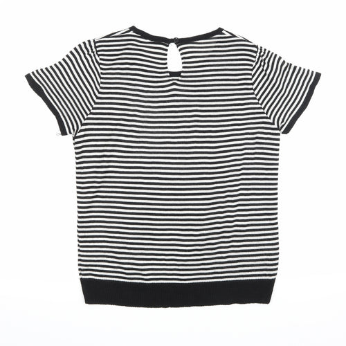 Dorothy Perkins Womens Black Striped Knit Basic Tank Size 12