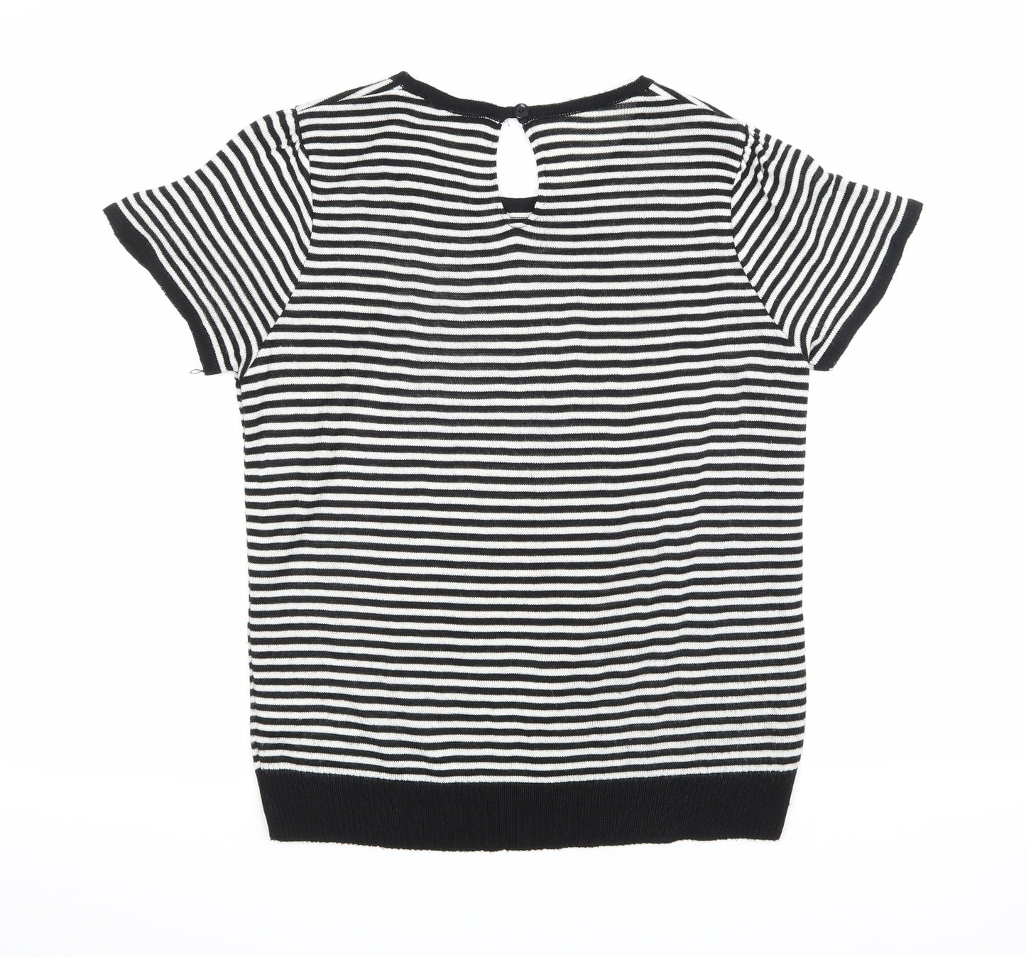Dorothy Perkins Womens Black Striped Knit Basic Tank Size 12