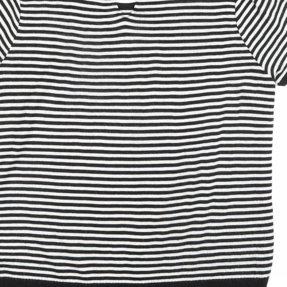 Dorothy Perkins Womens Black Striped Knit Basic Tank Size 12
