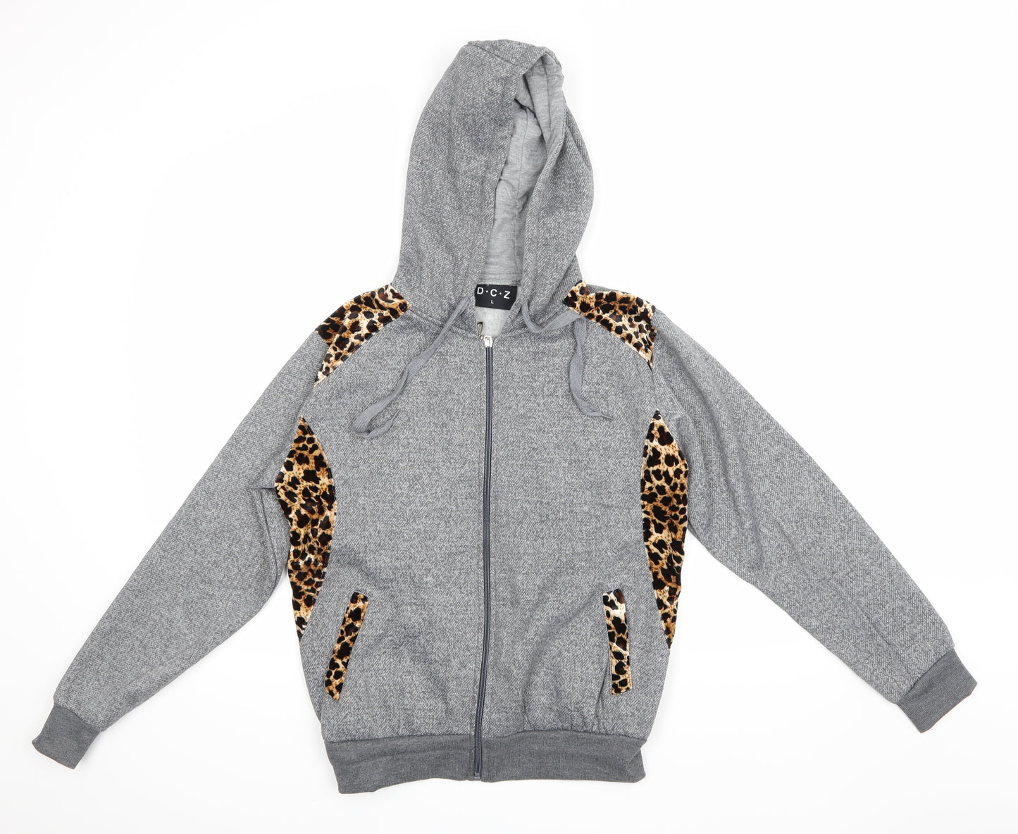DCZ Womens Grey   Full Zip Hoodie Size L