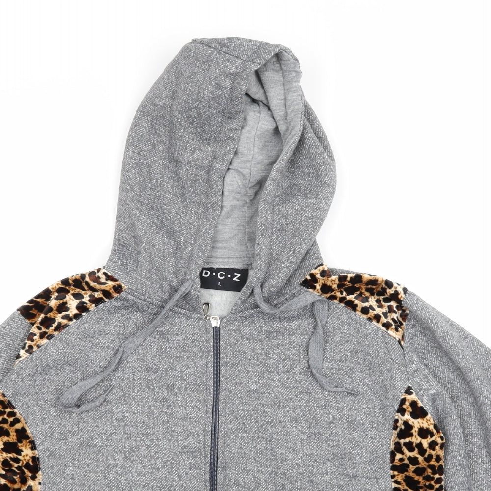 DCZ Womens Grey   Full Zip Hoodie Size L