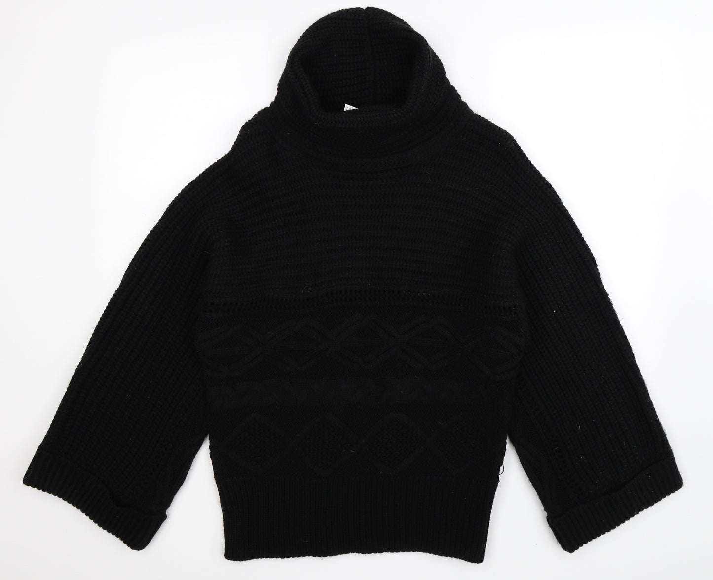Papaya Womens Black  Knit Pullover Jumper Size 12