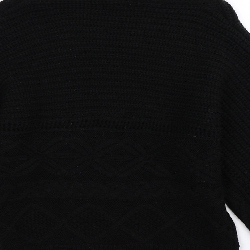 Papaya Womens Black  Knit Pullover Jumper Size 12