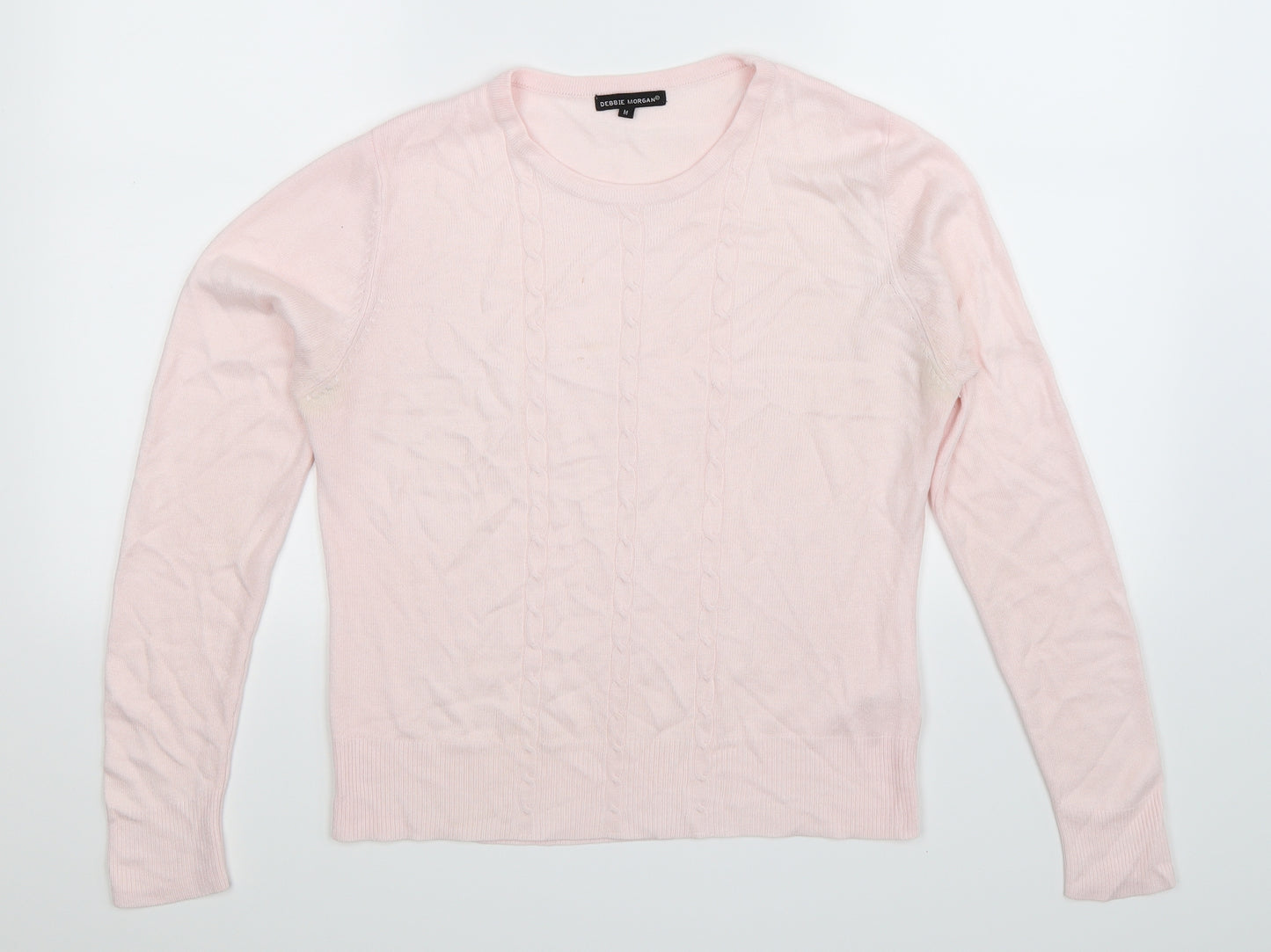 Debbie Morgan Womens Pink  Knit Pullover Jumper Size M