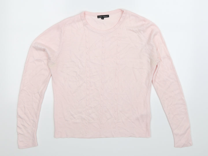 Debbie Morgan Womens Pink  Knit Pullover Jumper Size M