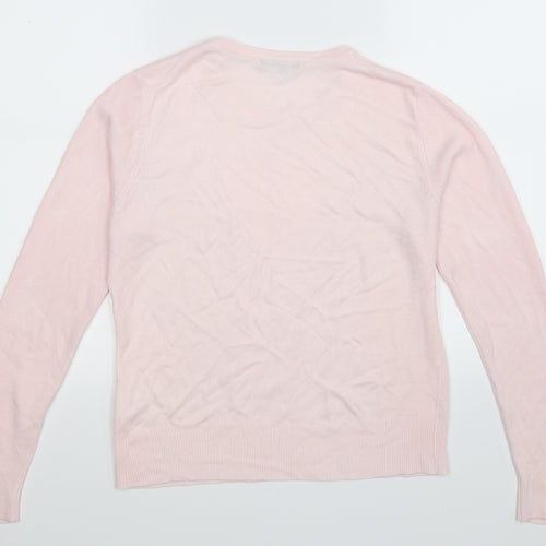 Debbie Morgan Womens Pink  Knit Pullover Jumper Size M