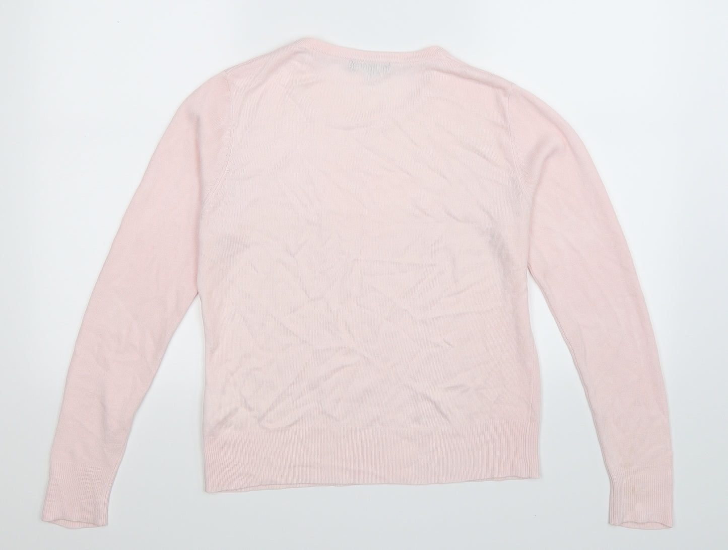 Debbie Morgan Womens Pink  Knit Pullover Jumper Size M