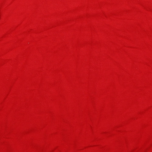 Just Elegance Womens Red  Knit Pullover Jumper Size L