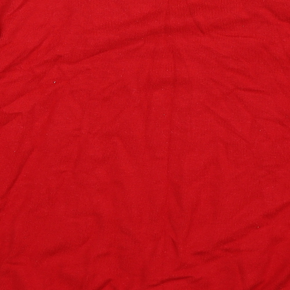 Just Elegance Womens Red  Knit Pullover Jumper Size L
