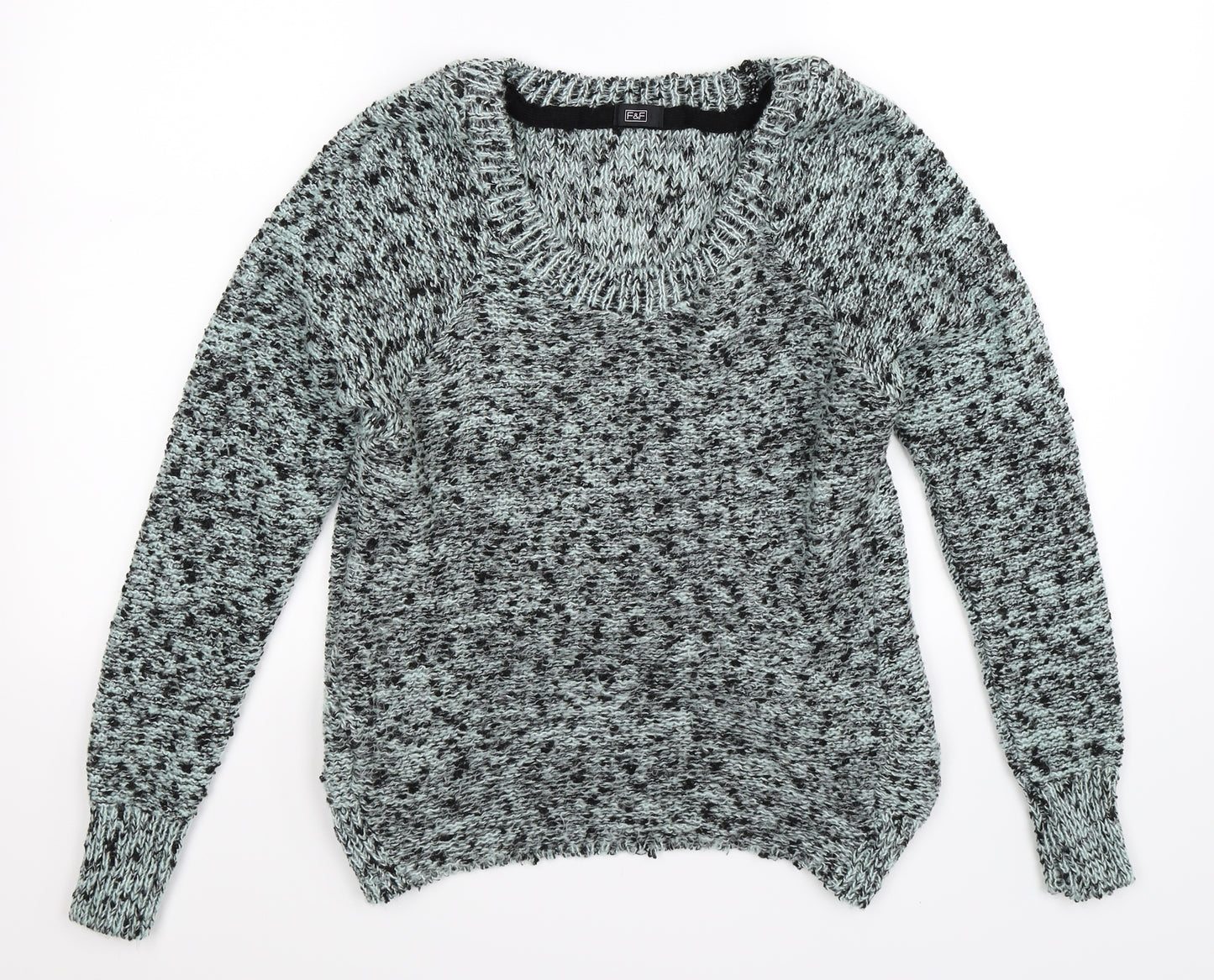F&F Womens Green  Knit Pullover Jumper Size 6