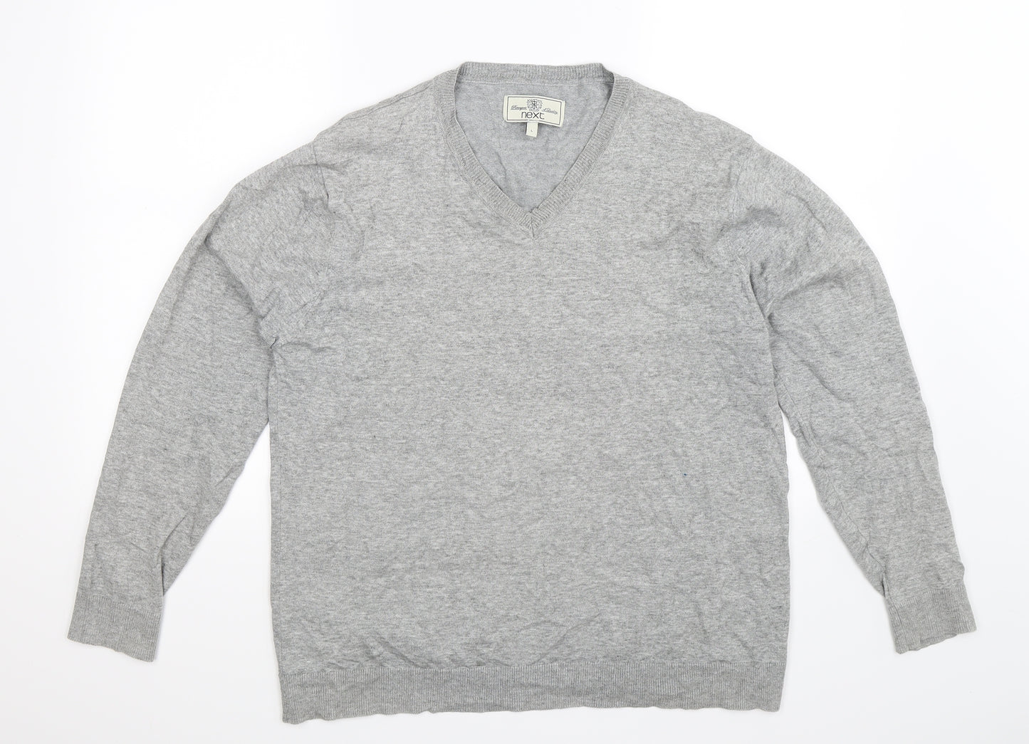 NEXT Mens Grey  Knit Pullover Jumper Size L