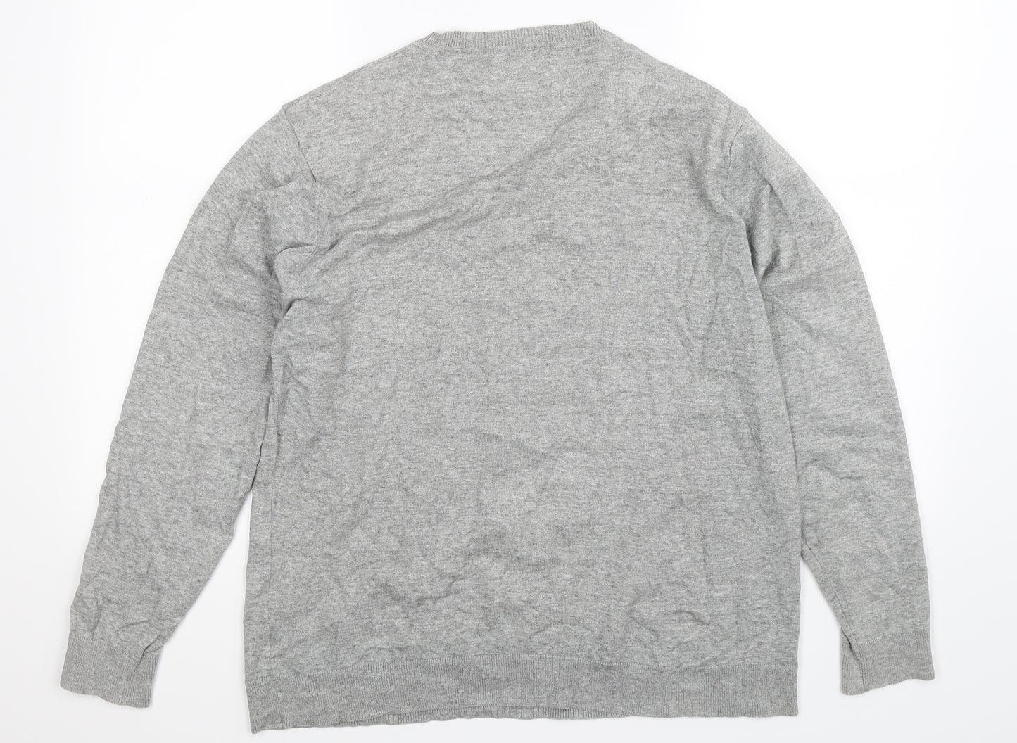 NEXT Mens Grey  Knit Pullover Jumper Size L