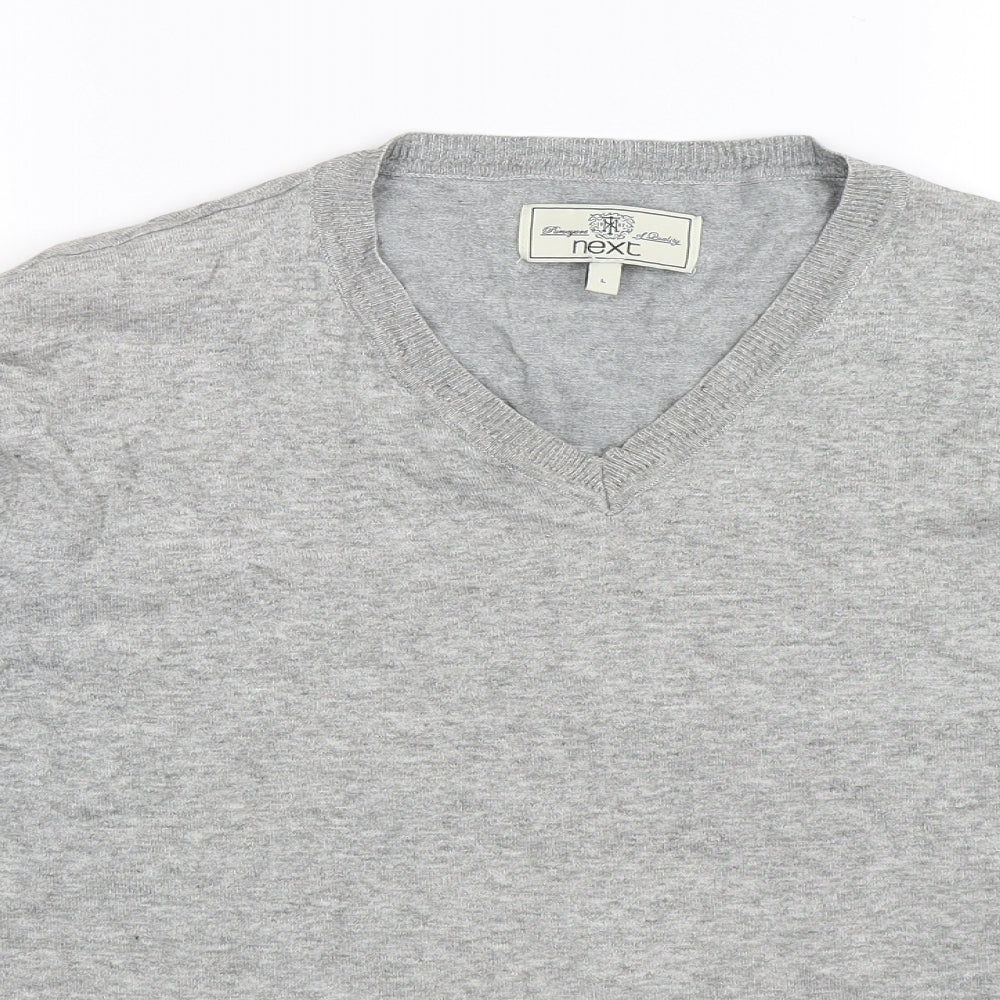 NEXT Mens Grey  Knit Pullover Jumper Size L