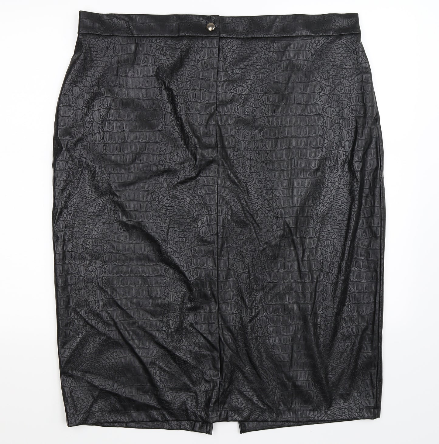 George Womens Black Animal Print  Straight & Pencil Skirt Size 20  - Faux Leather
