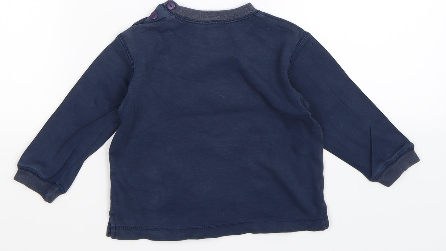 Adams Boys Blue   Basic T-Shirt Size 12-18 Months
