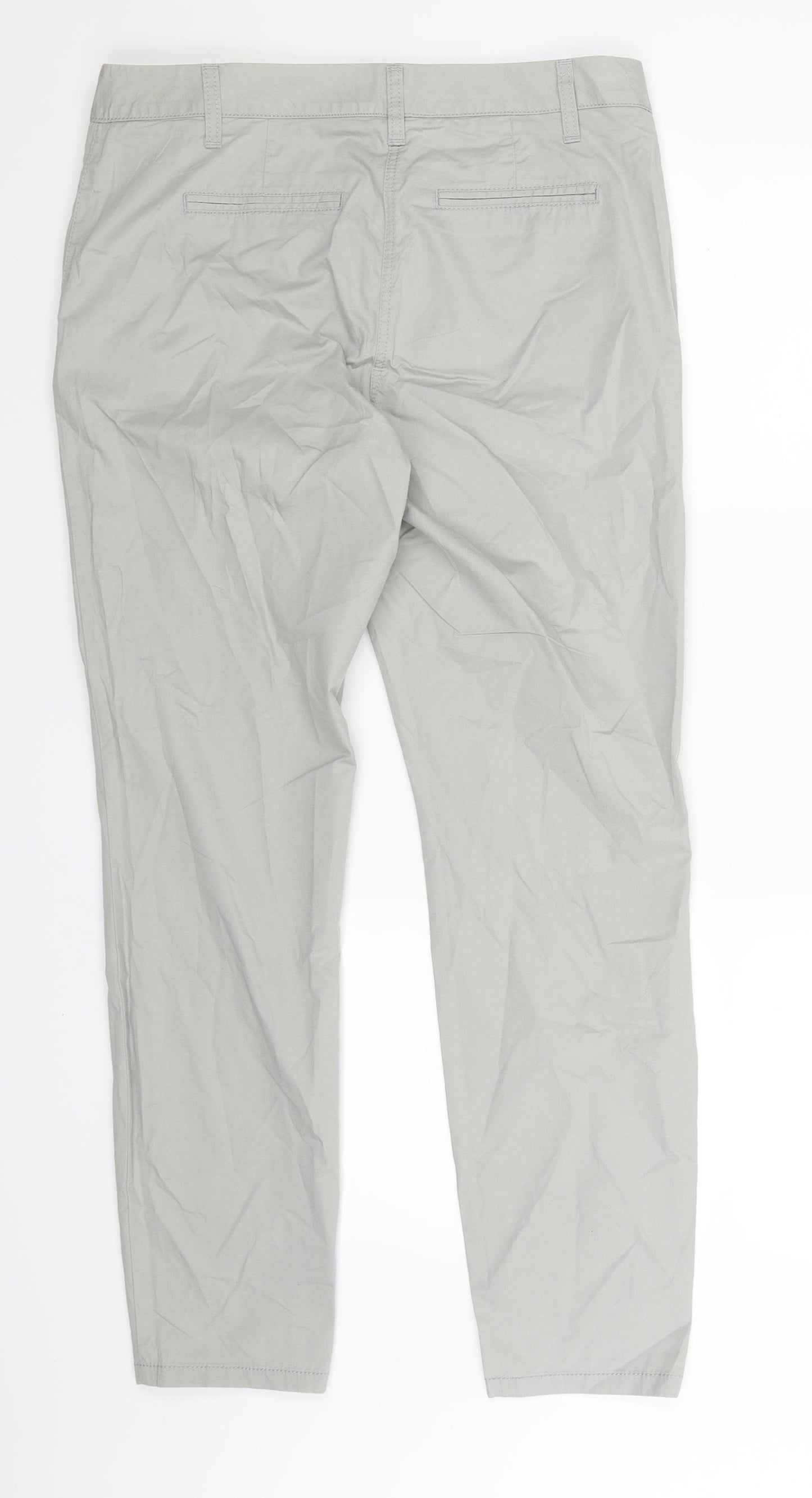 NEXT Womens Grey   Chino Trousers Size 10 L30 in