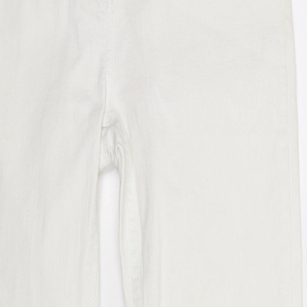 TU Womens White  Denim Bootcut Jeans Size 12 L31 in