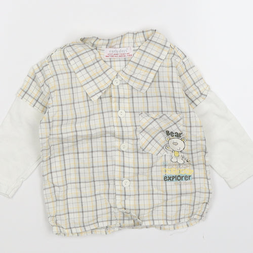 Earlydays Boys Multicoloured Check  Basic Button-Up Size 3-6 Months