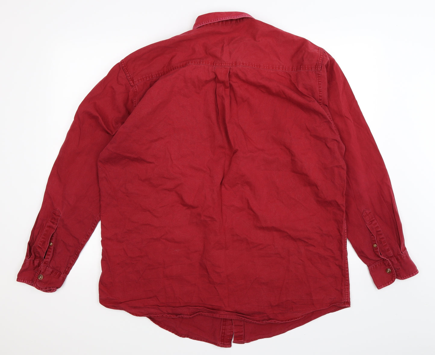 Club Room Mens Red    Button-Up Size L