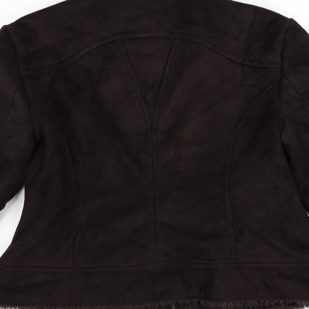 M&Co Womens Brown   Jacket  Size 14  - Faux Leather