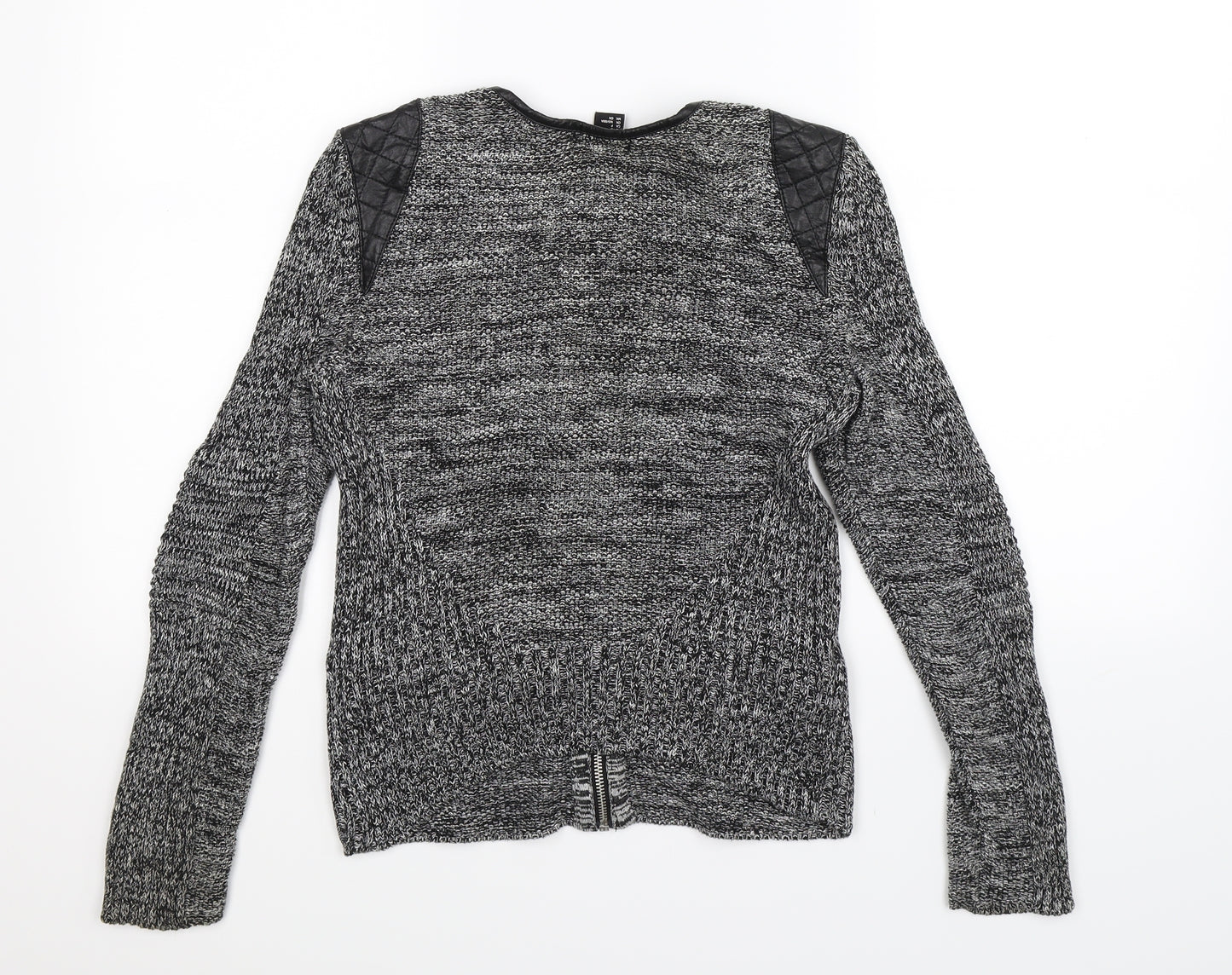 H&M Womens Grey  Knit Cardigan Jumper Size S