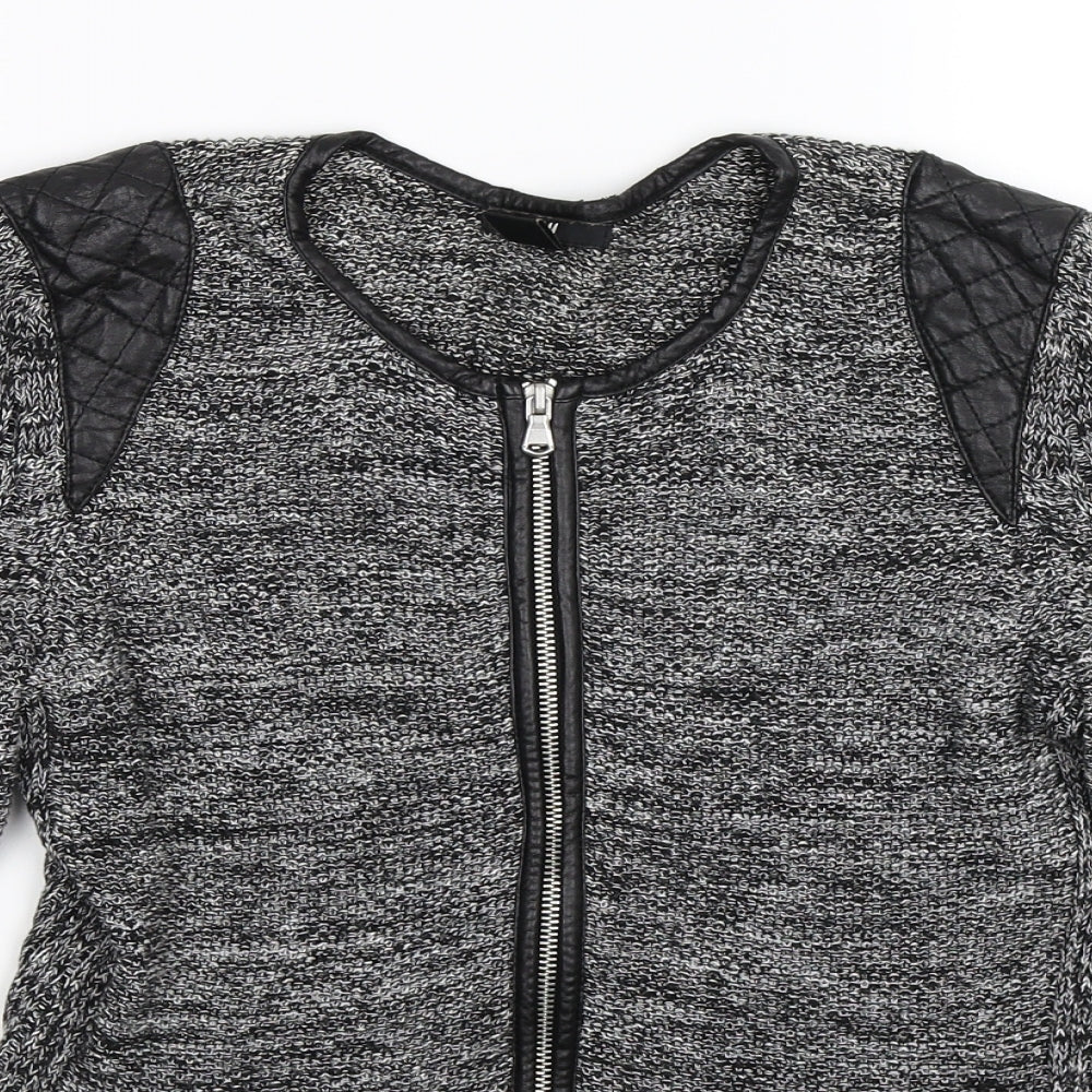 H&M Womens Grey  Knit Cardigan Jumper Size S