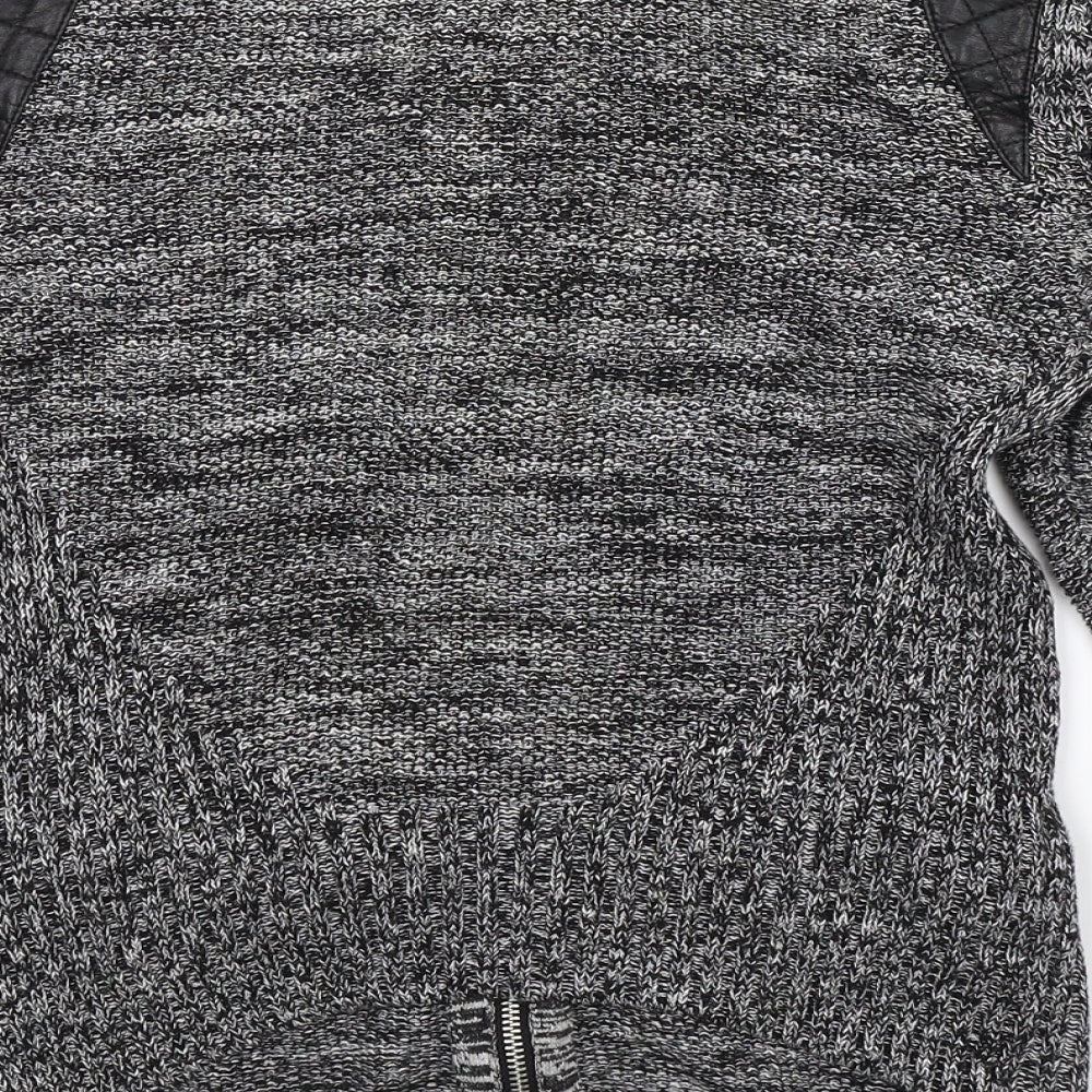 H&M Womens Grey  Knit Cardigan Jumper Size S