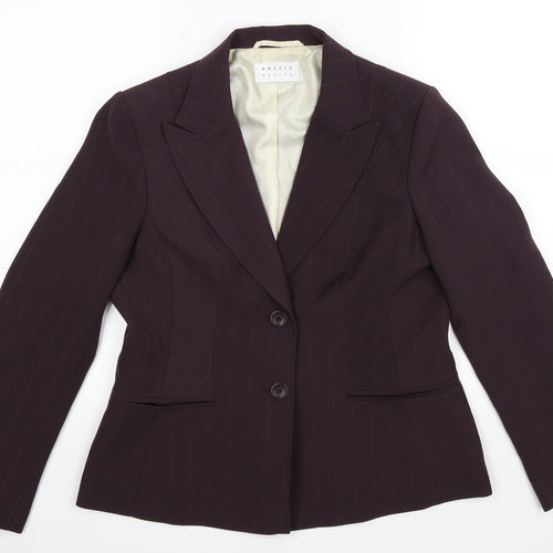 Precis Womens Grey Striped  Jacket Suit Jacket Size 14