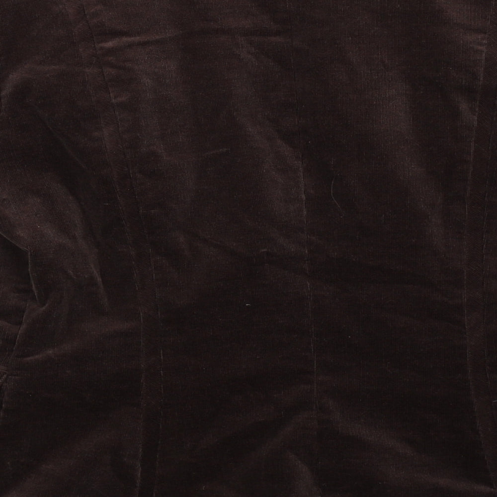 H&M Womens Grey  Corduroy Jacket Blazer Size 14