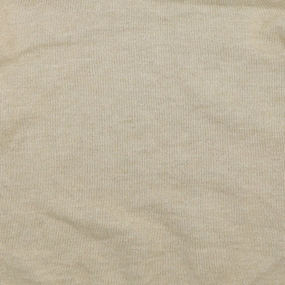 Woodville Mens Beige Geometric Knit Pullover Jumper Size L