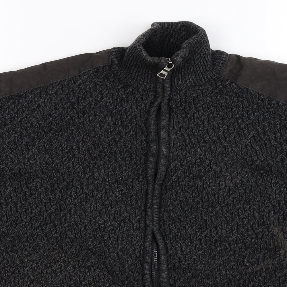 Marks and Spencer Mens Grey  Knit Cardigan Jumper Size XL