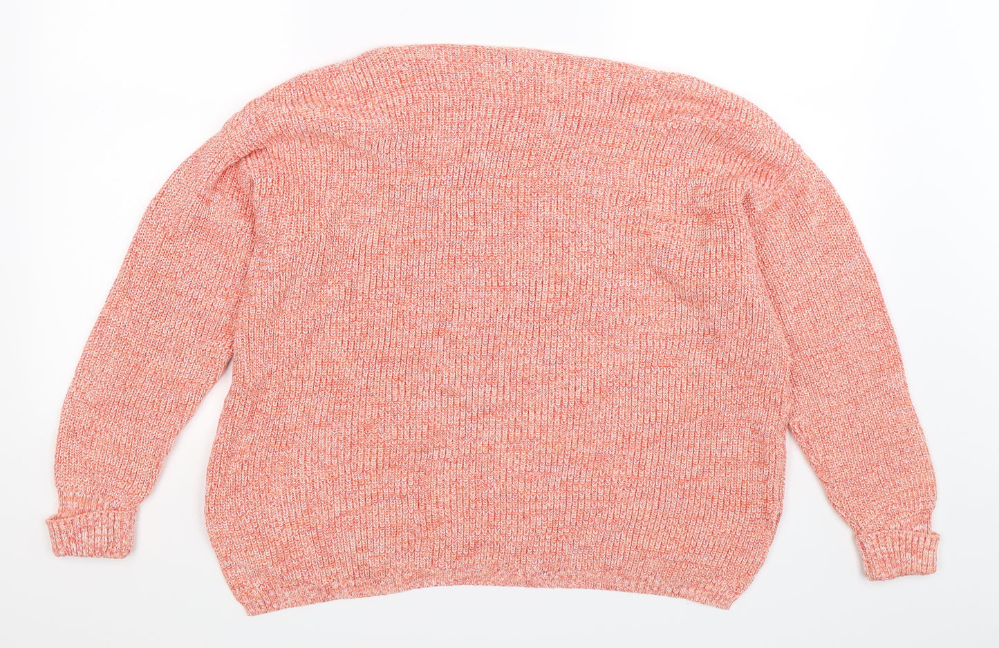 Marks and Spencer Womens Orange  Knit Pullover Jumper Size L