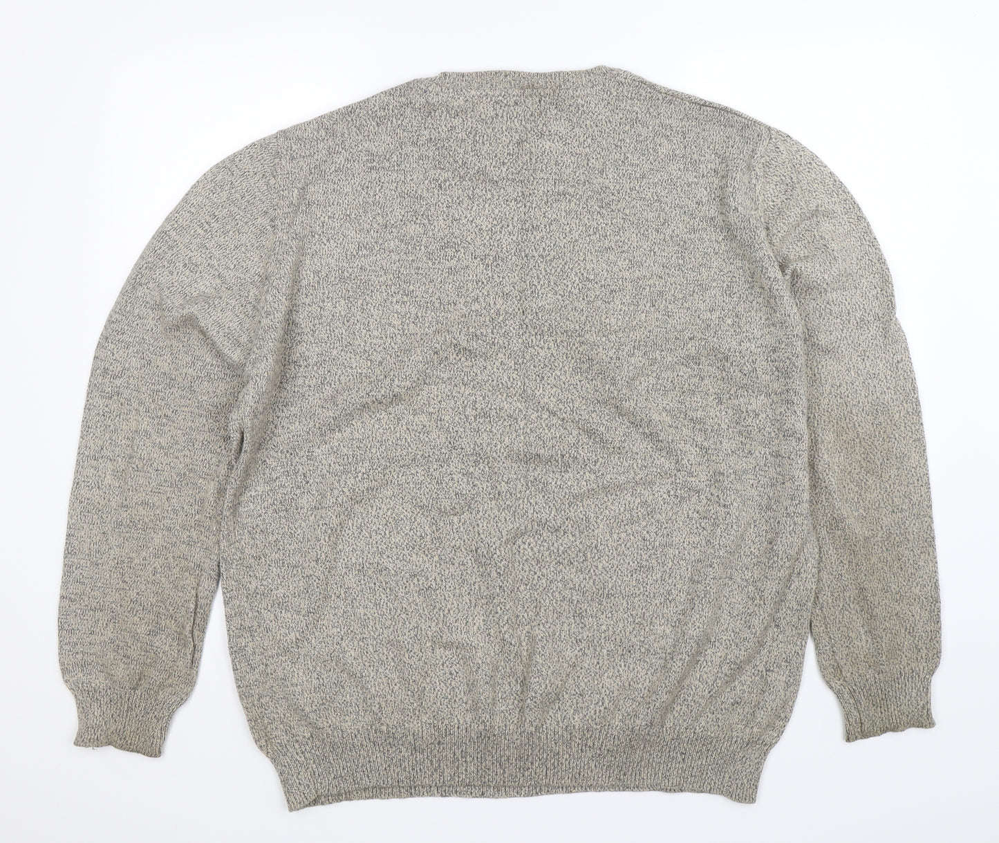 Lincoln Mens Beige  Knit Pullover Jumper Size 2XL