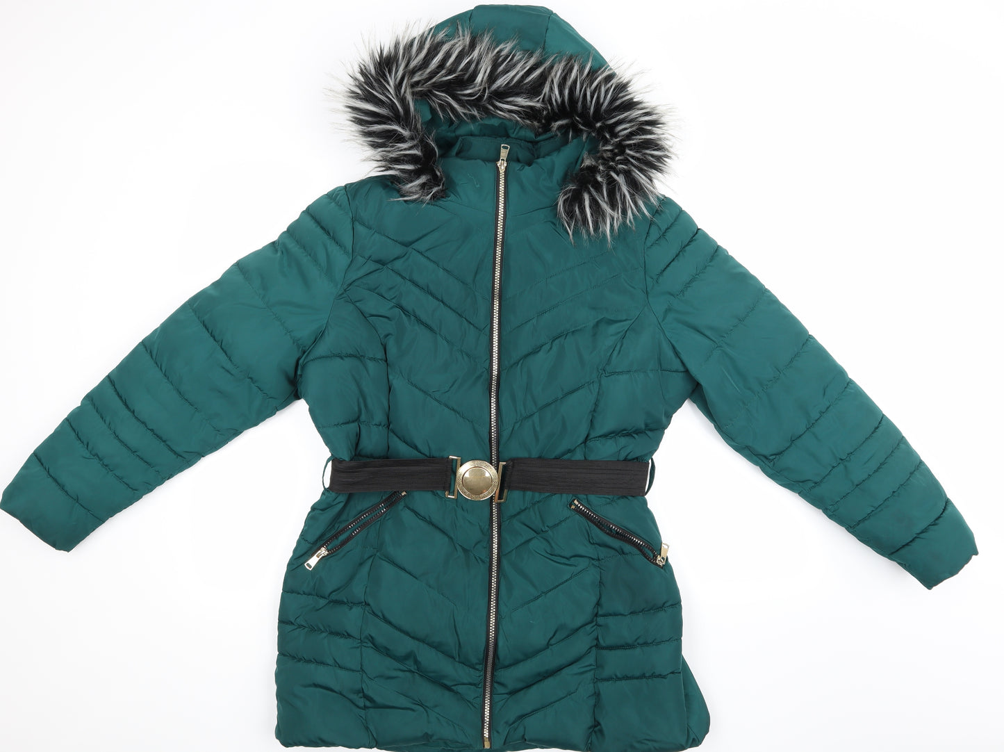 B.YOU Womens Green   Parka Jacket Size 16