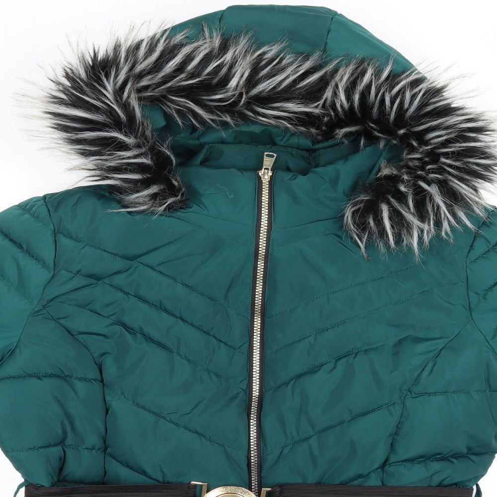 B.YOU Womens Green   Parka Jacket Size 16