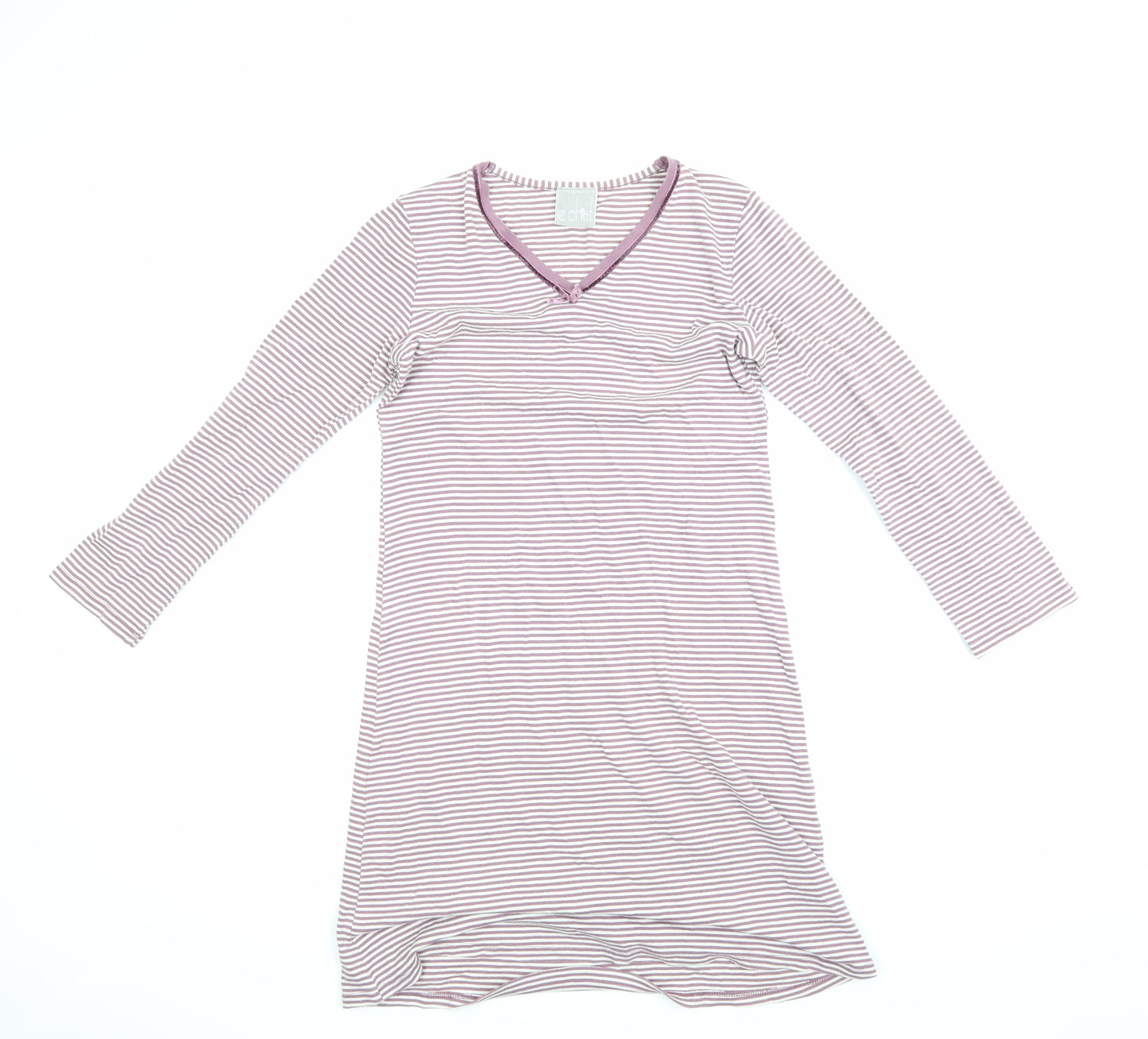 LE CHAT Womens Purple Striped  Top Pyjama Top Size 8