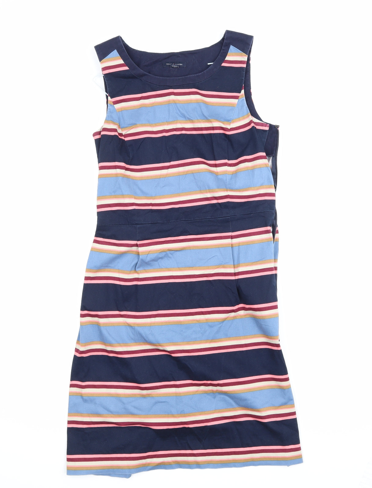 Tommy Hilfiger Womens Blue Striped  Skater Dress  Size 4
